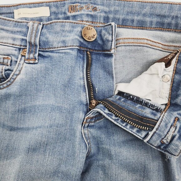 Kut from the Kloth Jeans Womens Size 4 Mia Toothpick Skinny Blue Light Wash KFTK - Picture 10 of 11